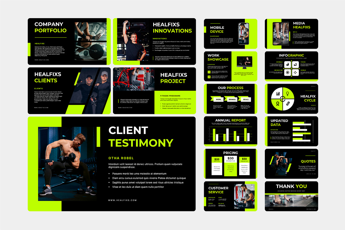 Healfixs Gym Keynote Presentation, a Presentation Template by Kren Studio (Photo 7 of 8)