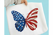Brushstroke Patriotic Butterfly Png, an Illustration by designcity5 (Thumbnail 8 of 9)