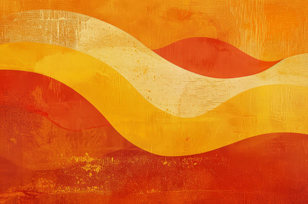 The artwork showcases a warm abstrac, a Photo by Tanuart