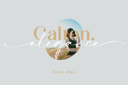 Calton Elegance | Font Duo, a Handwritten Font by Lemonthe