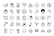 80 doodle icons set, a Duotone Icon by Pinkbrush (Thumbnail 3 of 4)