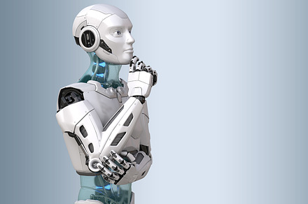 Cyborg stands in a pensive pose