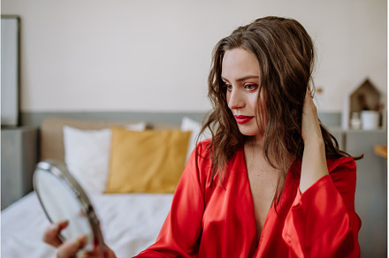 Young woman in elegant dress, a Beauty & Fashion Photo by HalfPoint