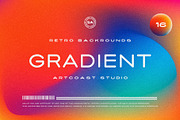 16 Retro Grainy Gradient Backgrounds, a Background Graphic by Artcoast Std. (Thumbnail 1 of 7)