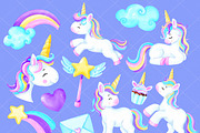 Watercolor Unicorn Clipart PNG Set, an Animal Illustration by MiracleArtAndDesign (Thumbnail 2 of 5)
