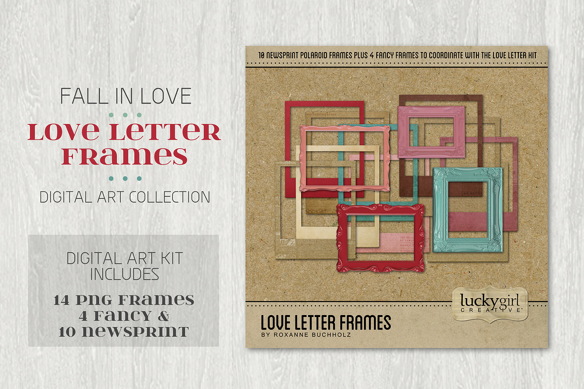 Love Letter Frames, an Object Graphic by Lucky Girl Creative (Photo 1 of 2)