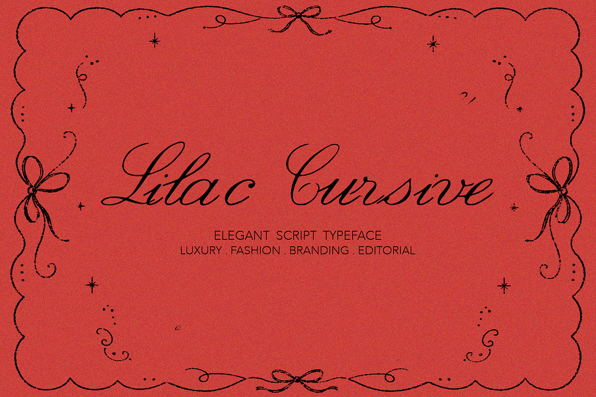 Lilac Cursive, a Handwritten Font by Lilithcollageart (Photo 1 of 9)