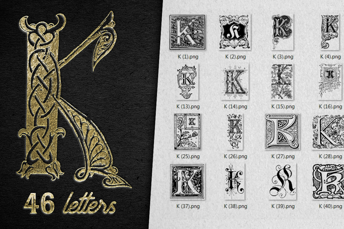 28 IN 1 VINTAGE LETTERS COLLECTION, a Symbol Font by Graphic Spirit (Photo 13 of 31)