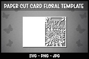 6 Floral Happy Birthday cards, a Graphic by Reddish Design (Thumbnail 4 of 7)