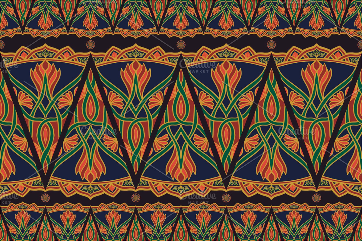 Traditional Indian Seamless Pattern, a Pattern Graphic by PPEthnicDecorPattern (Photo 1 of 4)
