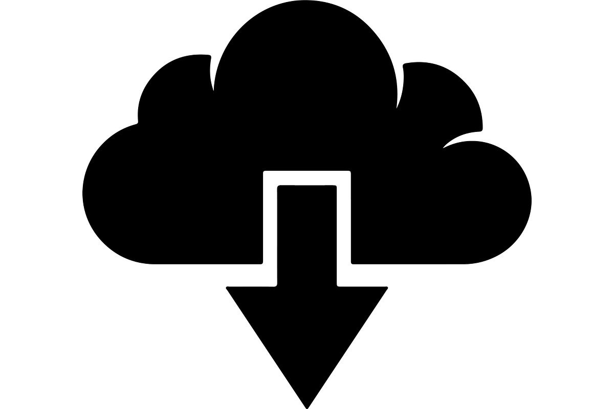Cloud Download Silhouette, a Technology Illustration by abu67222 (Photo 9 of 13)