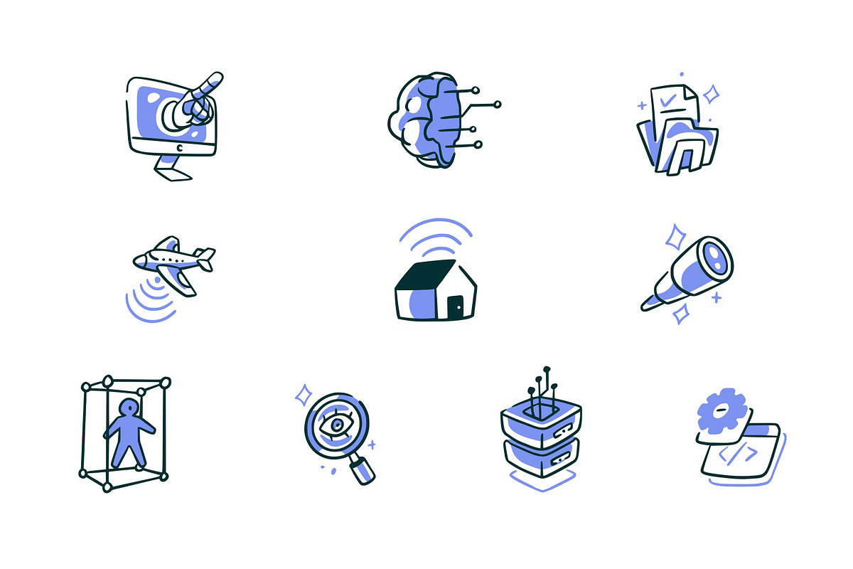 AI Icon Doodle Style Vol 2, an Object Graphic by SLAB! Design (Photo 3 of 3)