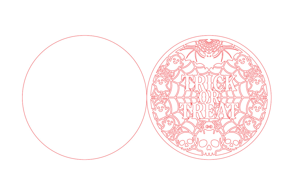 Trick or Treat Halloween Laser Cut, an Object Graphic by DreamCafeArt (Photo 4 of 4)
