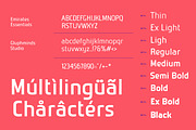 Emirates Essentials Font, a Sans Serif Font by Glyphminds Studios (Thumbnail 2 of 10)