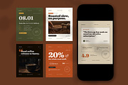 Minimal Coffee Social Media Pack, a Social Media Template by Pitchlook.Studio (Thumbnail 3 of 3)