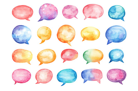 Beautiful Speech Bubbles Set Modern, an Illustration by LadadikArt