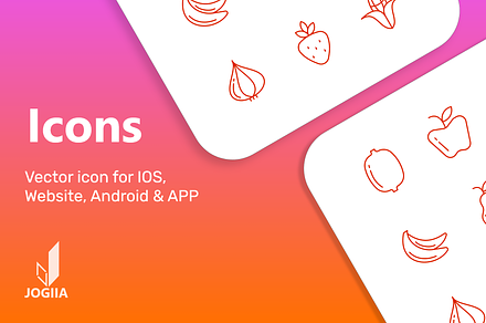 Fruit Icon Vector For App & Website