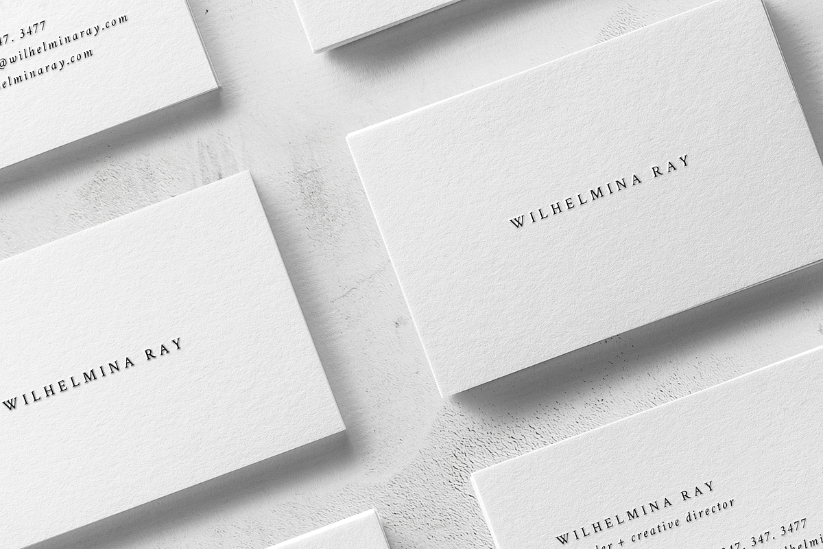 Wilhelmina Business Card Template, a Business Card Template by The Denizen Co. (Photo 4 of 4)