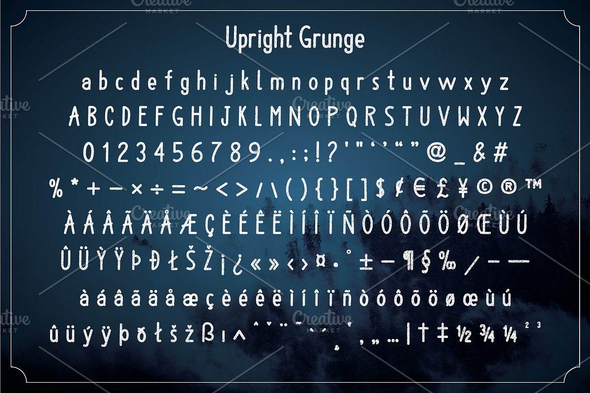 Upright font family preview 8