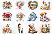 Mothers day sublimation clipart, an Illustration by RobertsArt (Thumbnail 4 of 7)