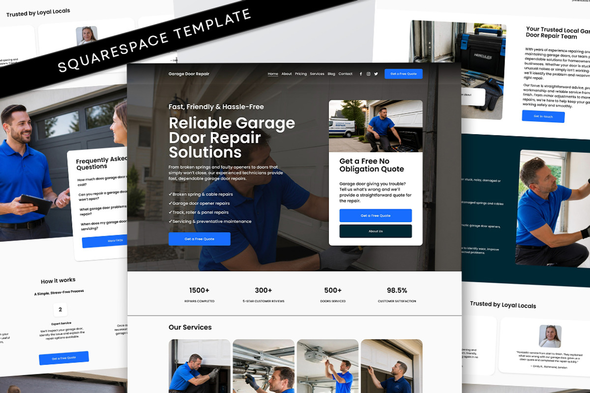 Garage Door Squarespace Website, a Squarespace Template by Template Twist Shop (Photo 1 of 9)