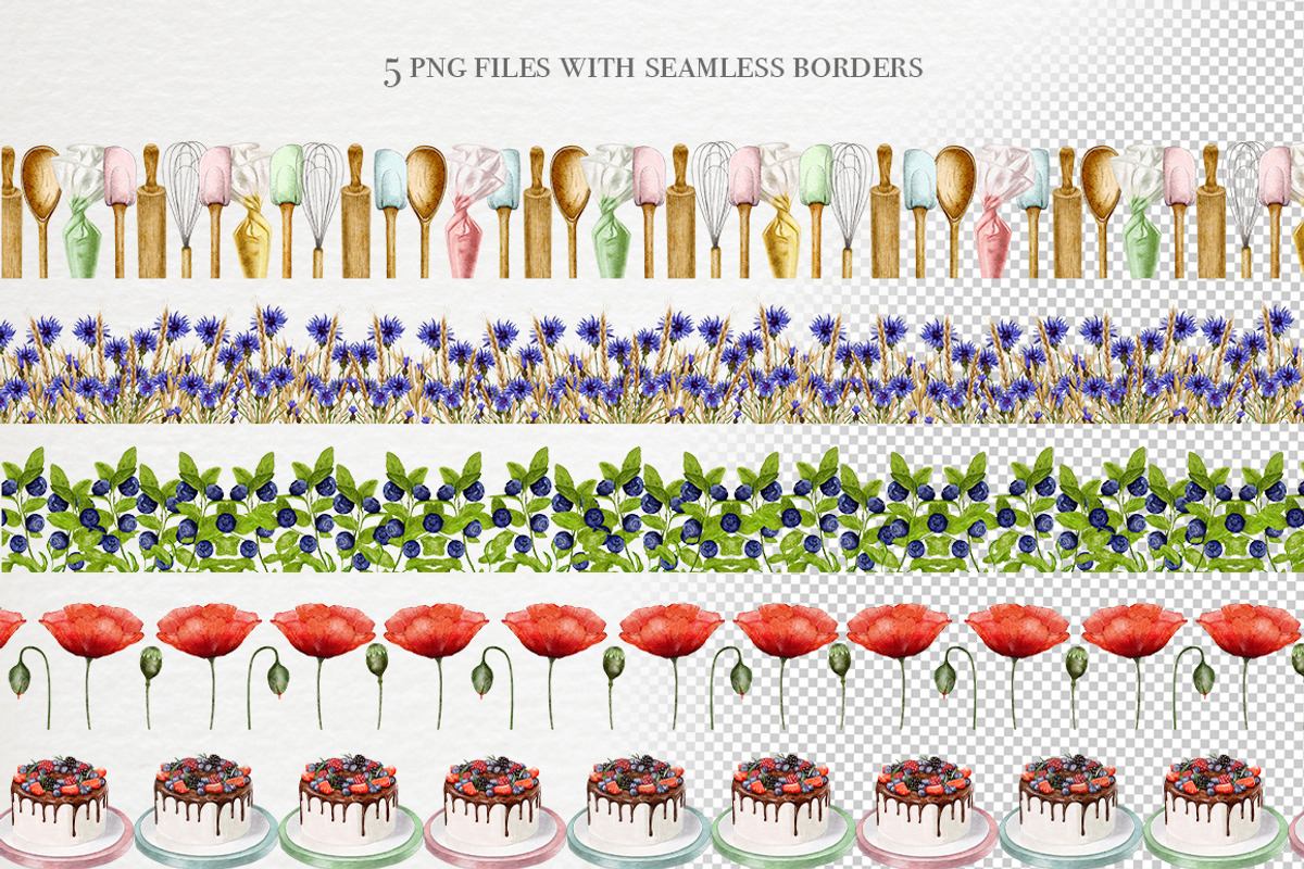 Watercolor baking cooking clipart, a Food Illustration by Dashadraws.art (Photo 5 of 8)