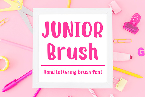 Junior Brush - Handwritten BrushFont preview 6