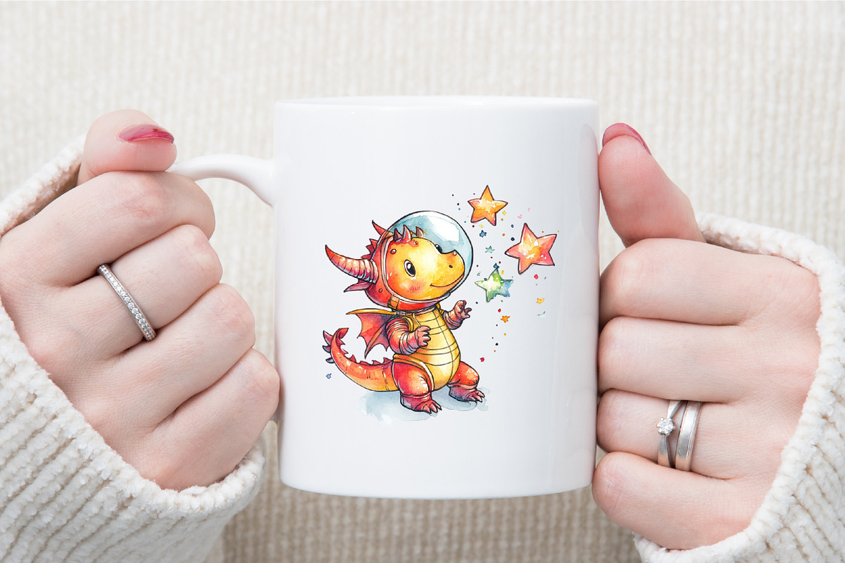 Watercolor Cute Astronaut Clipart, an Illustration by Sublimation Artist (Photo 5 of 6)
