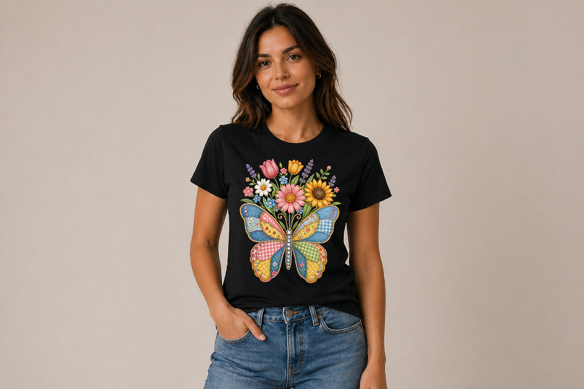 Spring Butterfly Patchwork PNG, a Seasonal Illustration by Pixels.Craft (Photo 5 of 8)
