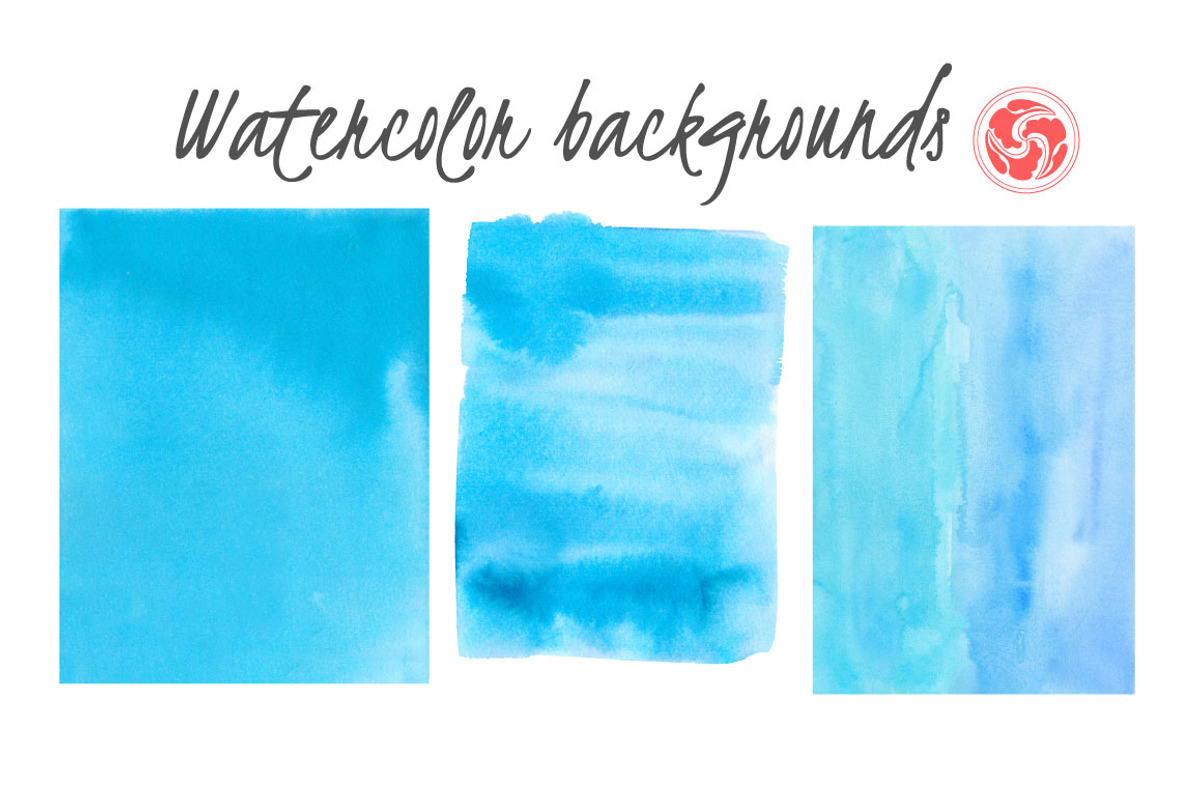 Blue Watercolor Splodges, an Object Graphic by Anku Graphics