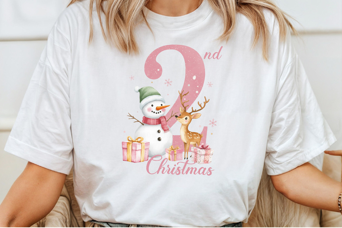 Pink Snowman Baby Second Christmas, an Illustration by Craft Nest (Photo 4 of 6)