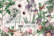 Blush Pink Garden Wallpaper, a Wallpaper Graphic by Webvilla Studio (Thumbnail 1 of 6)