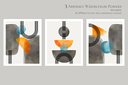 Set of Watercolor Nordic Posters, a Texture Illustration by Lumitar (Thumbnail 2 of 3)