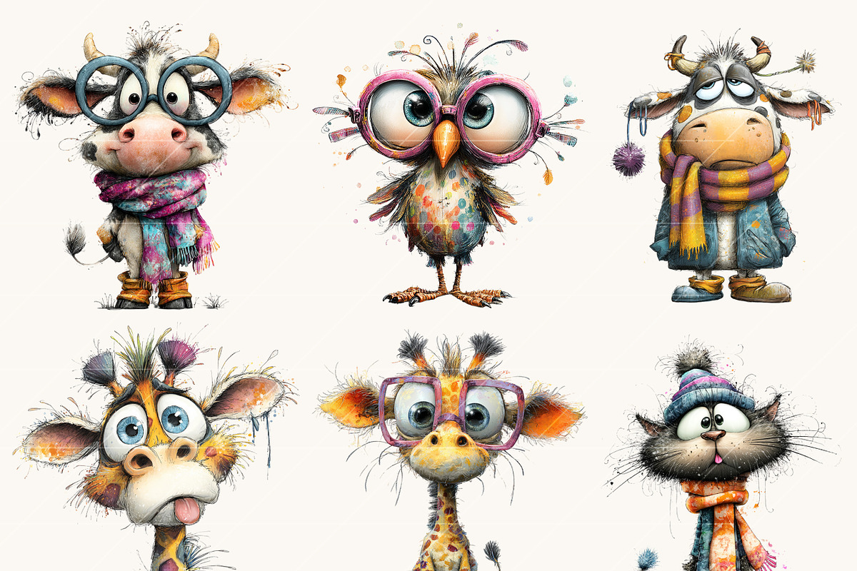 Quirky Funny Animals Clipart, an Animal Illustration by Design Scotch (Photo 5 of 8)
