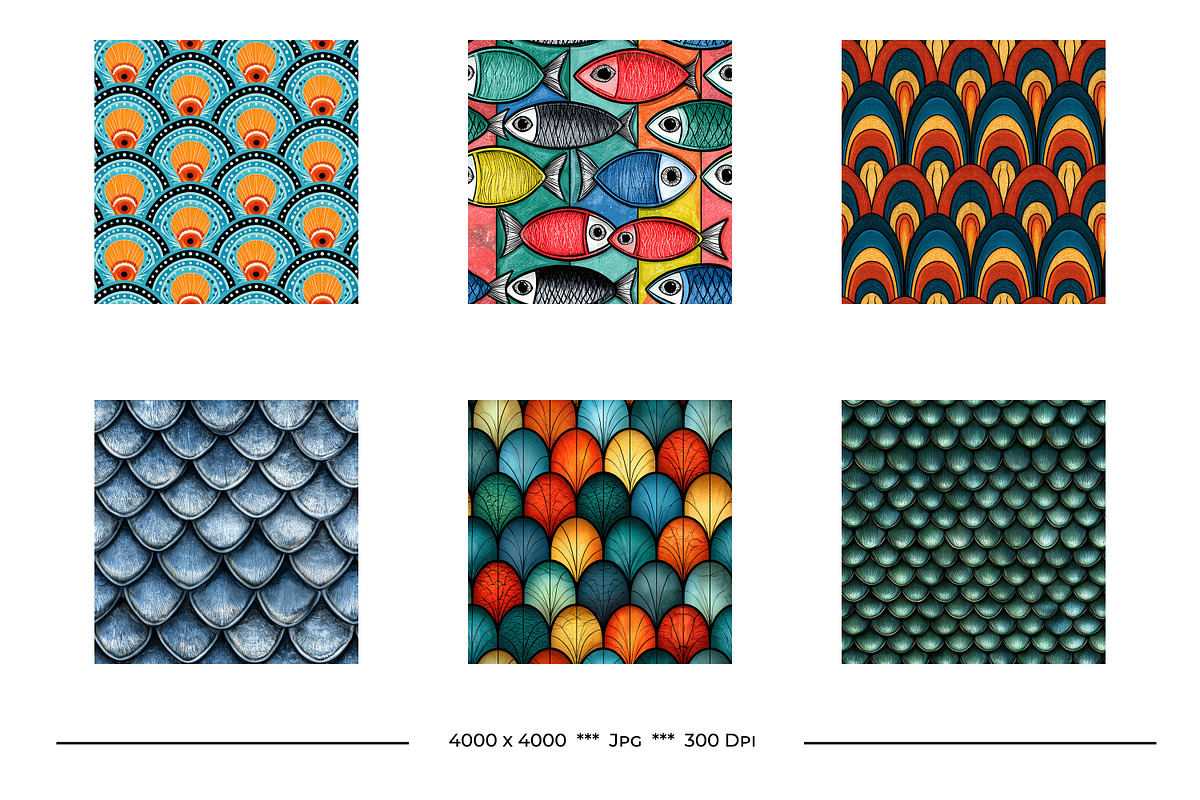 Fish Scale Animal Print Patterns, a Pattern Graphic by karenfoleyphoto (Photo 5 of 7)