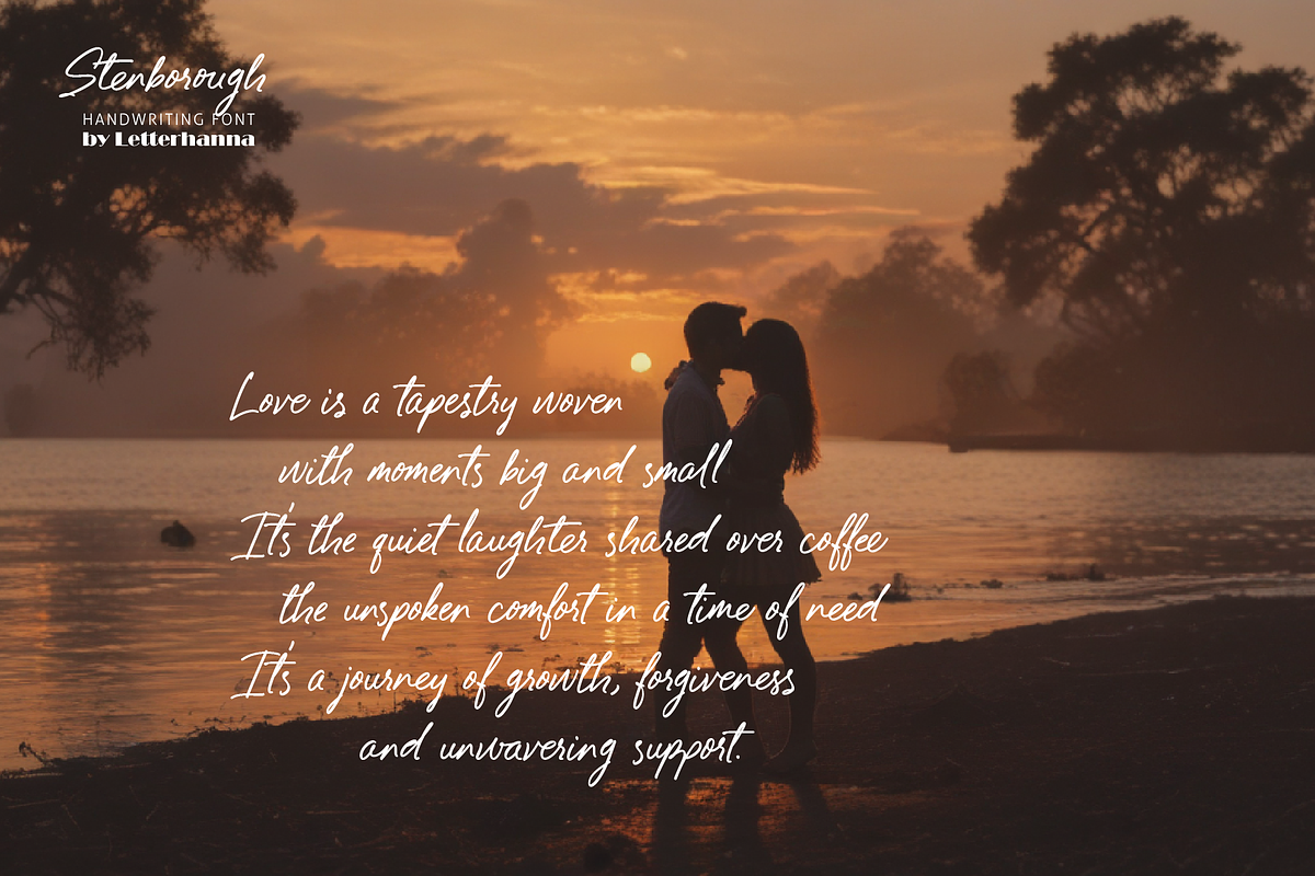 Stenborough Handwritten Font, a Handwritten Font by Letterhanna Studio (Photo 8 of 12)