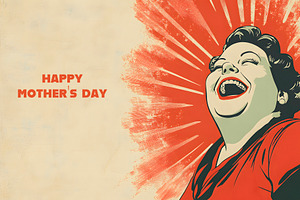 woman and text happy mothers day, generative AI, a Photo by Nito