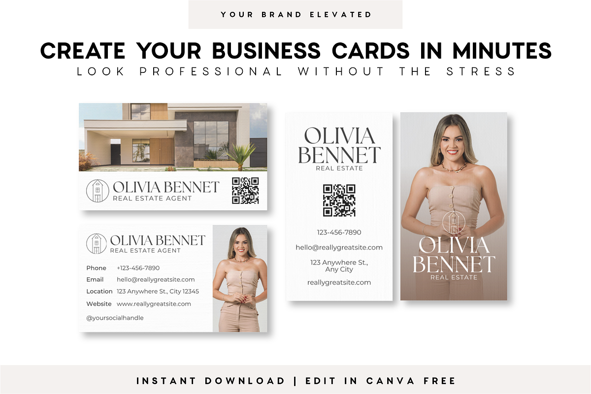Real Estate Business Cards | Canva, a Business Card Template by BrandhavenStudio (Photo 9 of 10)