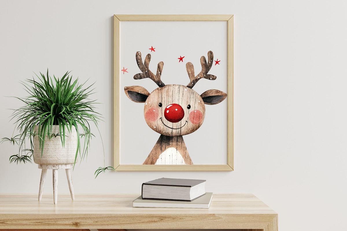 Rustic Wooden Christmas Clipart, an Illustration by Libby Wishes (Photo 5 of 5)