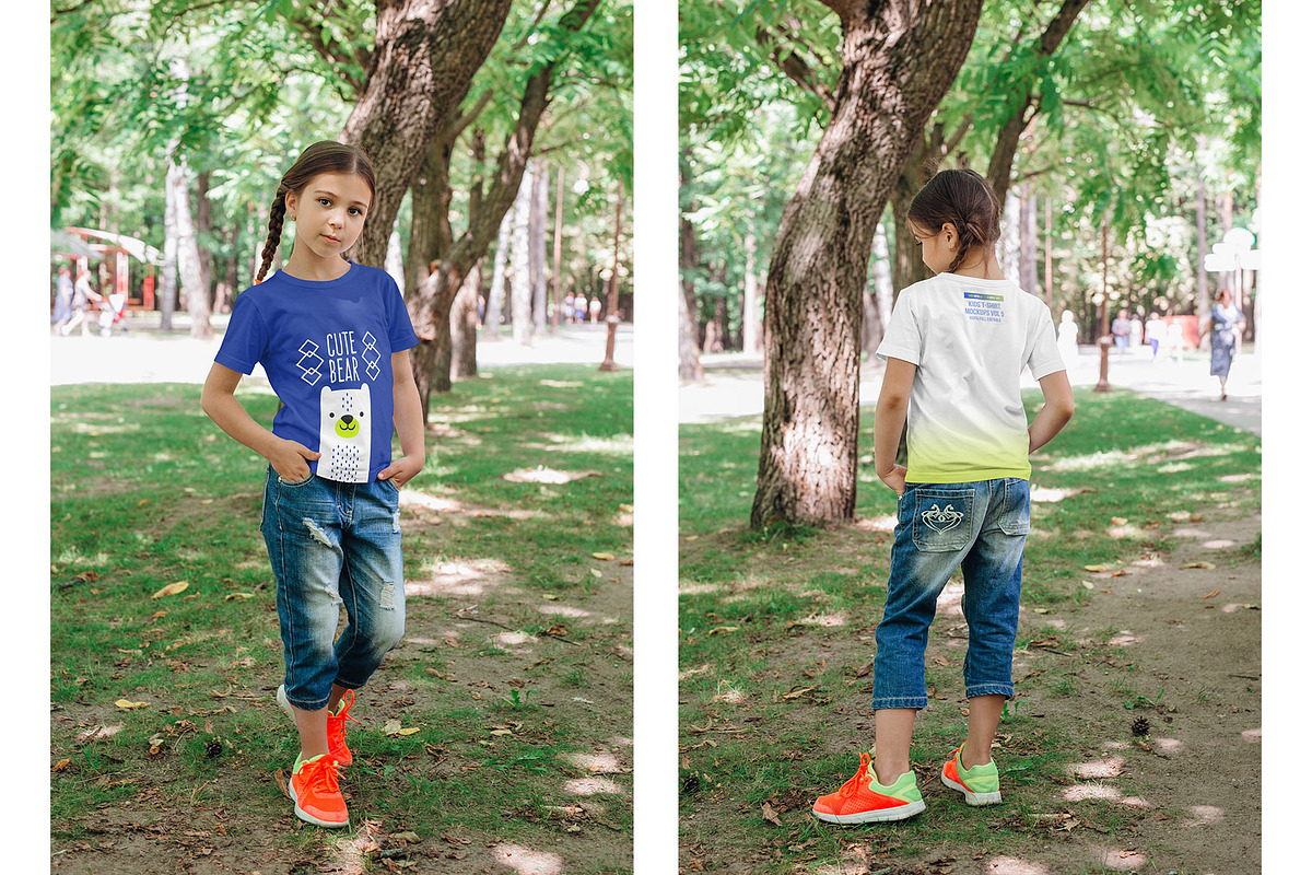 Kids Girl T-Shirt PSD Mockups Vol5, a Shirt Mockup by Hi, Mock-Up! (Photo 3 of 8)