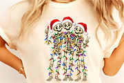 Funny Christmas Skeleton Santa Hat, a Seasonal Illustration by designcity5 (Thumbnail 4 of 4)