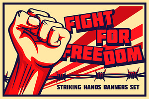 Fight For Rights Set Vector+PSD