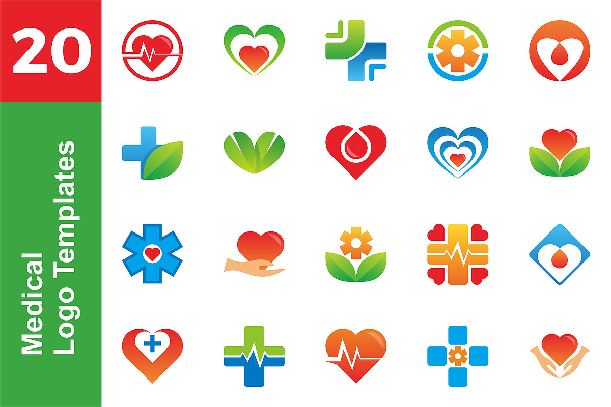 20 Logo Medical Template Bundle, a Branding & Logo Template by Acongraphic (Photo 1 of 21)