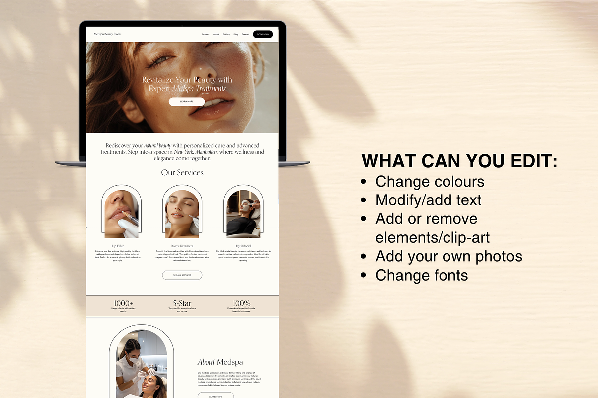 Medspa Website Squarespace Templates, a Squarespace Template by DesignsbyMariaStudio (Photo 5 of 10)