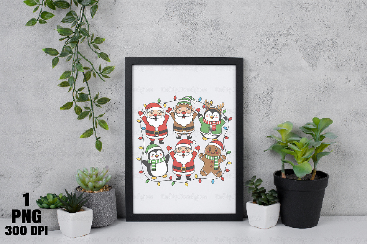 Cute Christmas Friends PNG Bundle, an Illustration by Daily.Designs (Photo 4 of 10)