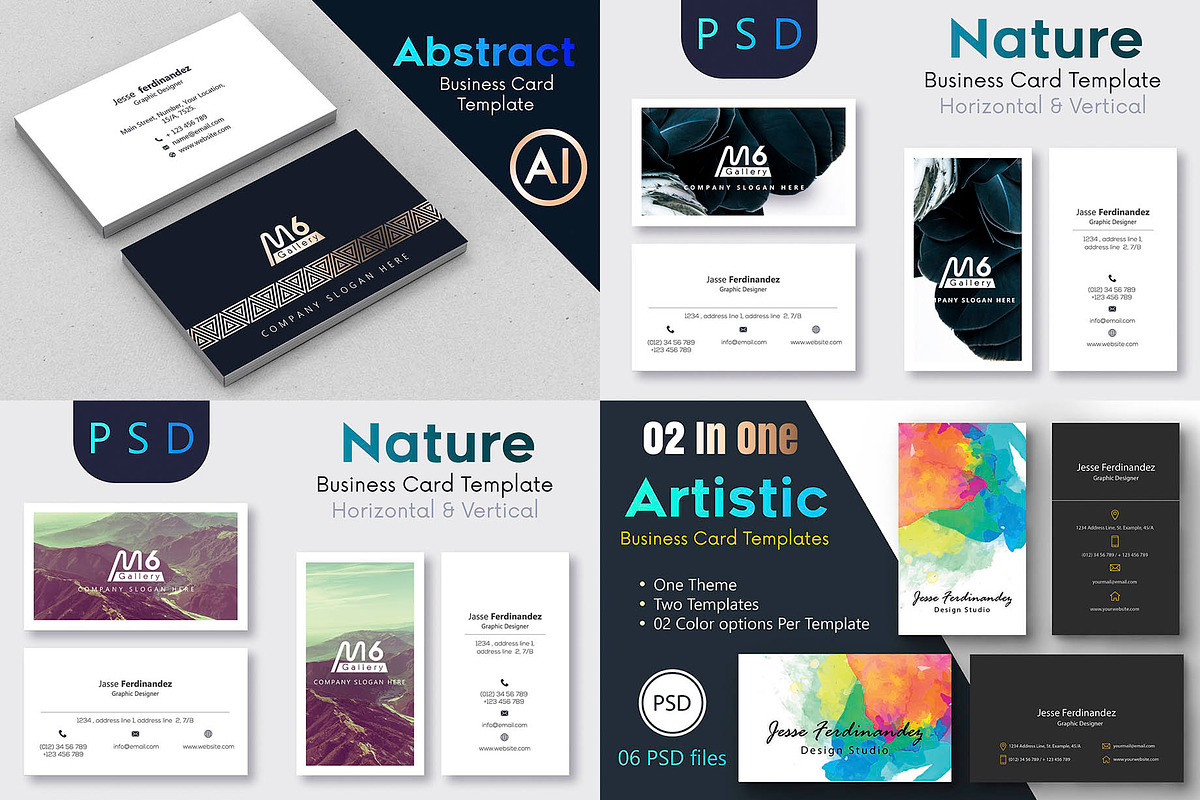 125 Business Card MEGA Bundle, a Business Card Template by M6 Gallery (Photo 13 of 33)