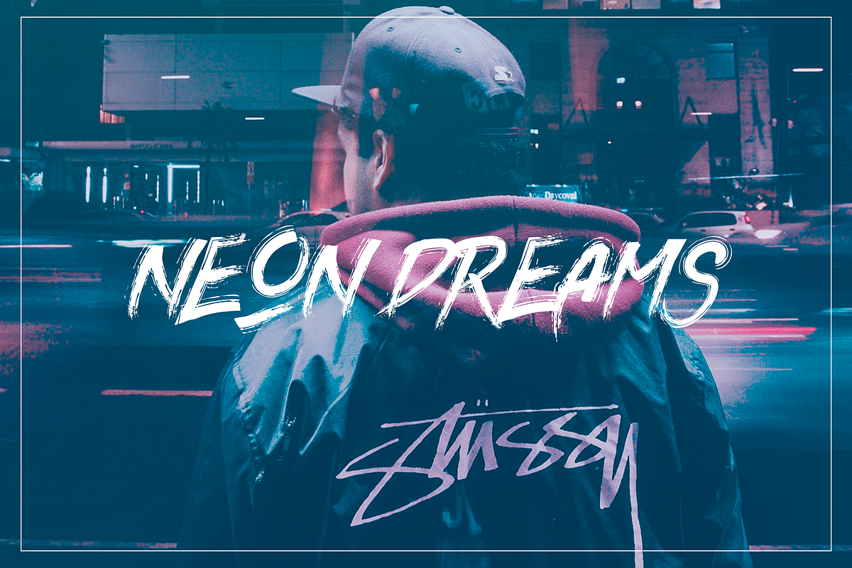 Neon Dreams Photoshop Action, a Brushes & More by DoubleVision (Photo 1 of 5)