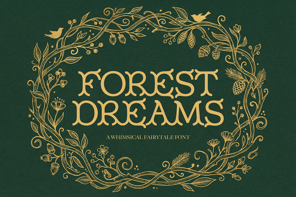 Forest Dreams | Whimsical Font, a Serif Font by gafaroff studio (Photo 7 of 7)