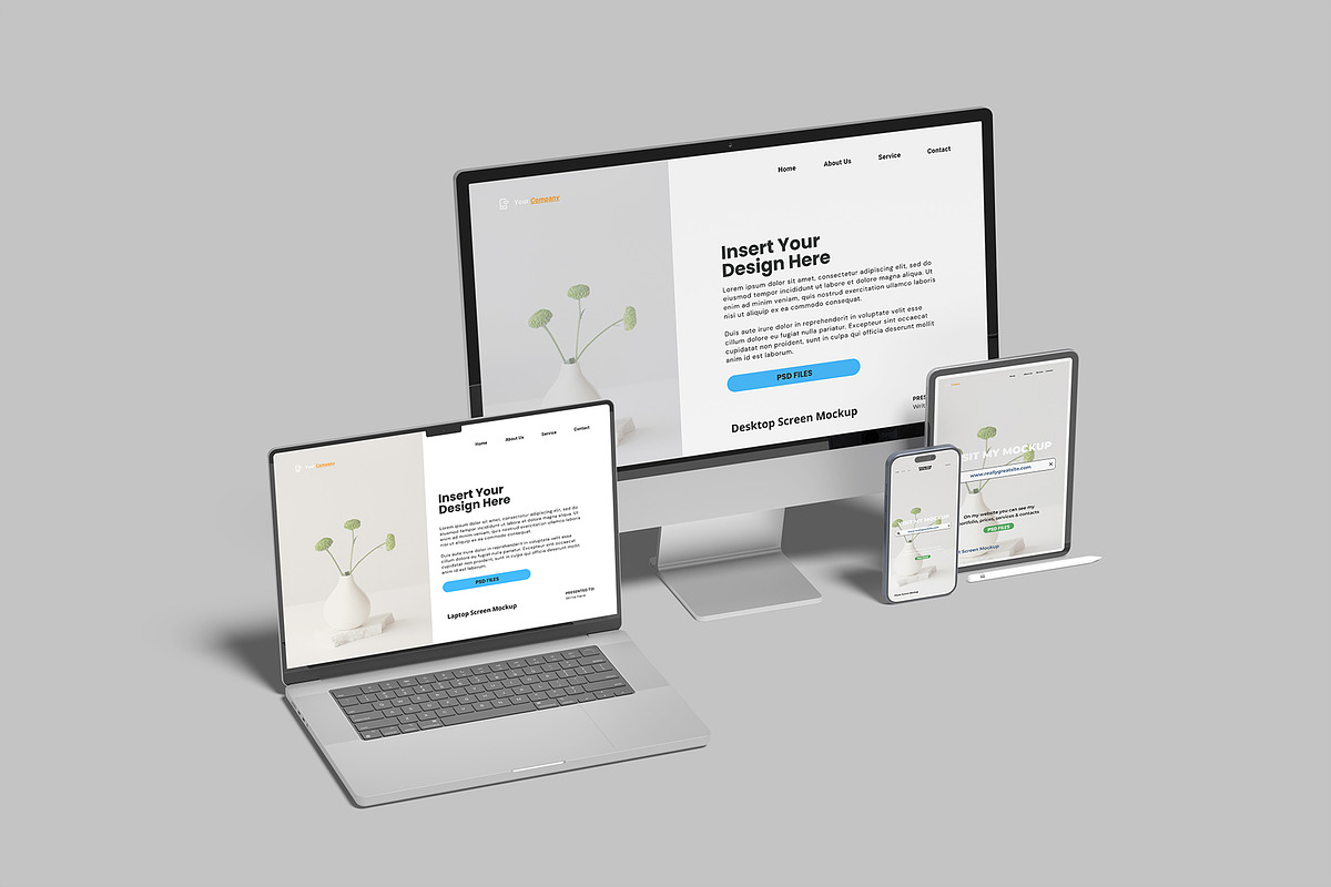 Multi Devices Responsive Mockup, a Device Mockup by lamorastudio (Photo 11 of 12)