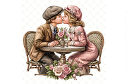 Romantic Couple Clipart JPG, a Person Illustration by Memories By Lea (Thumbnail 5 of 18)